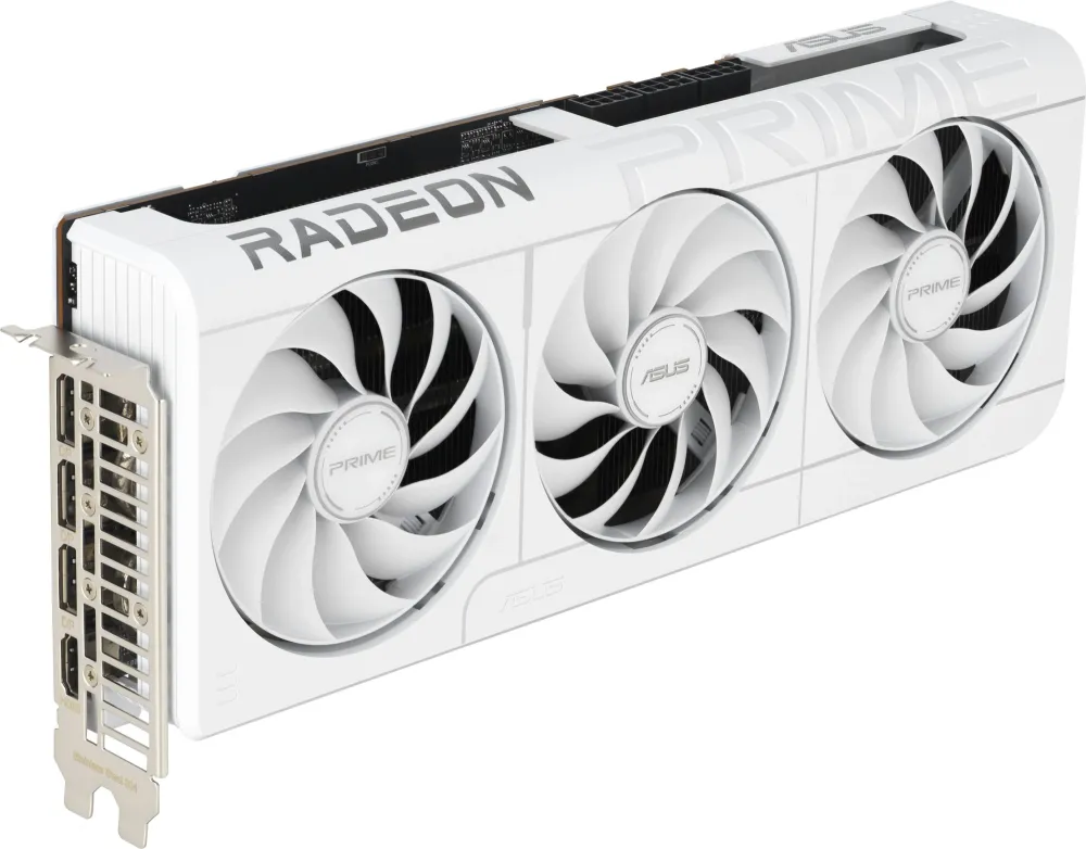 Видеокарта Asus PCI-E 5.0 PRIME-RX9070XT-O16GWHITE AMD Radeon RX 9070XT 16Gb 256bit GDDR6 2460/20000 HDMIx1 DPx3 HDCP Ret