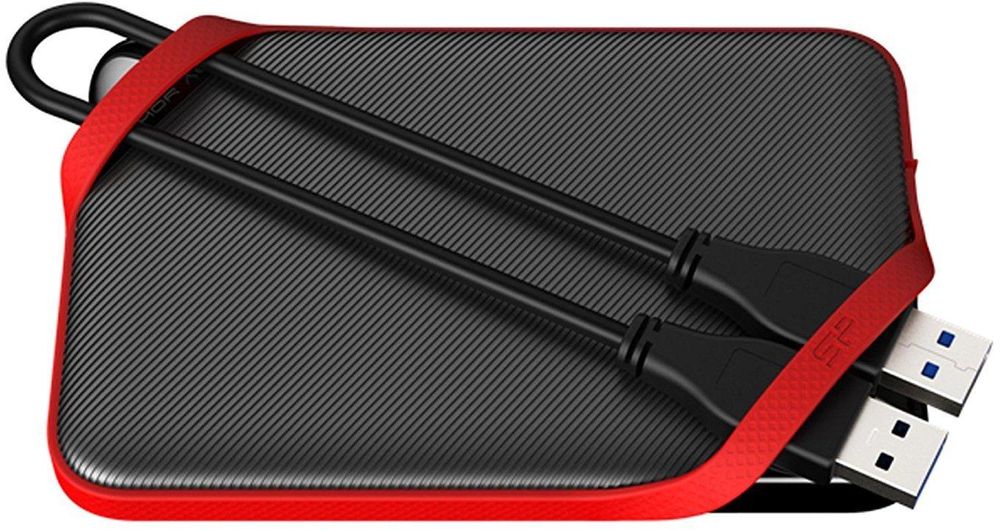 Жесткий диск Silicon Power USB3.1 1TB SP010TBPHD62SS3K A62S Armor 2.5" черный/красный