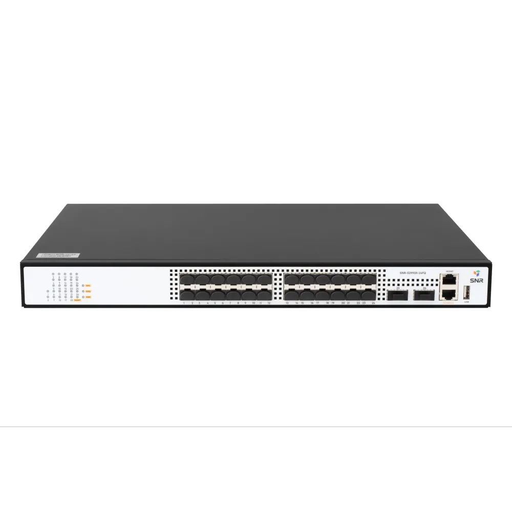 SNR SNR-S2990X-24FQ Управляемый коммутатор уровня 2+, 24 порта 1/10G SFP+, 2 порта 40G QSFP+, встроенный БП ~220V AC, RPS 36-72V DC