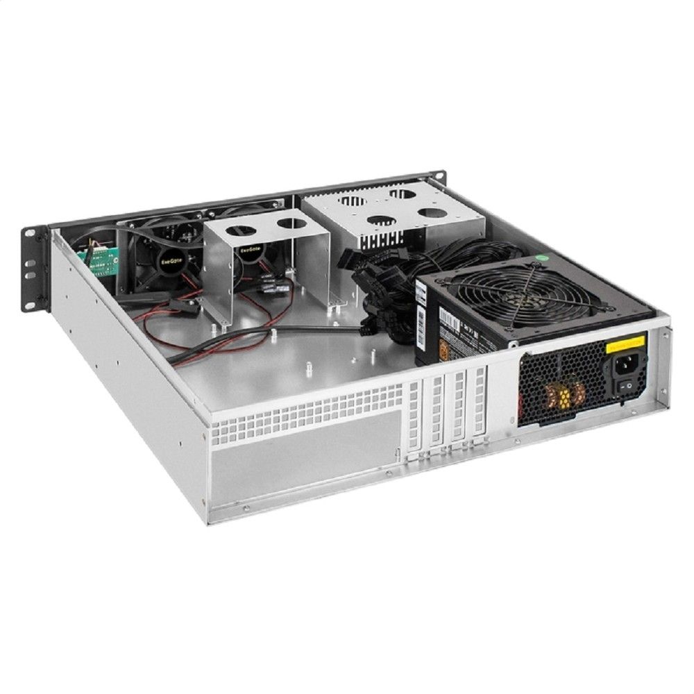 Exegate EX297151RUS Серверный корпус ExeGate Pro 2U400-02 <RM 19", высота 2U, глубина 400, БП 500PPH-SE, USB>