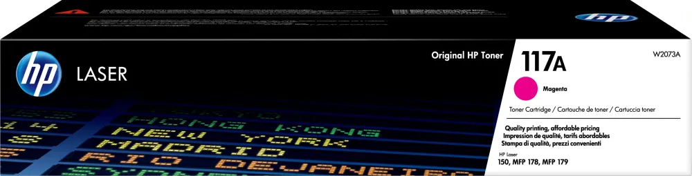 Картридж лазерный HP 117 W2073A пурпурный бар.в компл. (700стр.) для HP Laser 150/MFP 178/179