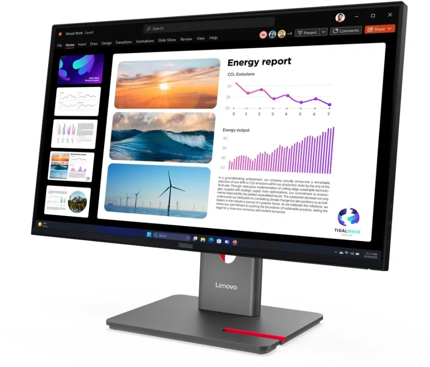 Монитор Lenovo 23.8" ThinkVision P24Q-40 черный IPS LED 4ms 16:9 HDMI матовая HAS Piv 1000:1 300cd 178гр/178гр 2560x1440 120Hz DP Quad 2K (1440p) USB 5.7кг