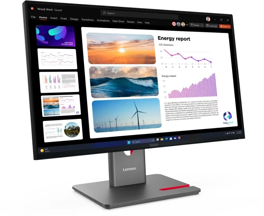 Монитор Lenovo 23.8" ThinkVision P24Q-40 черный IPS LED 4ms 16:9 HDMI матовая HAS Piv 1000:1 300cd 178гр/178гр 2560x1440 120Hz DP Quad 2K (1440p) USB 5.7кг