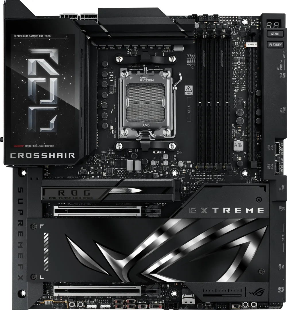 Материнская плата ASUS ROG CROSSHAIR X870E EXTREME, AM5, X870E, 4*DDR5, 4*SATA, 5*M.2, 10*USB 3.2, 2*Type-C, 2*USB4, 6*PCIx16, HDMI, E-ATX; 90MB1LB0-M0EAY0