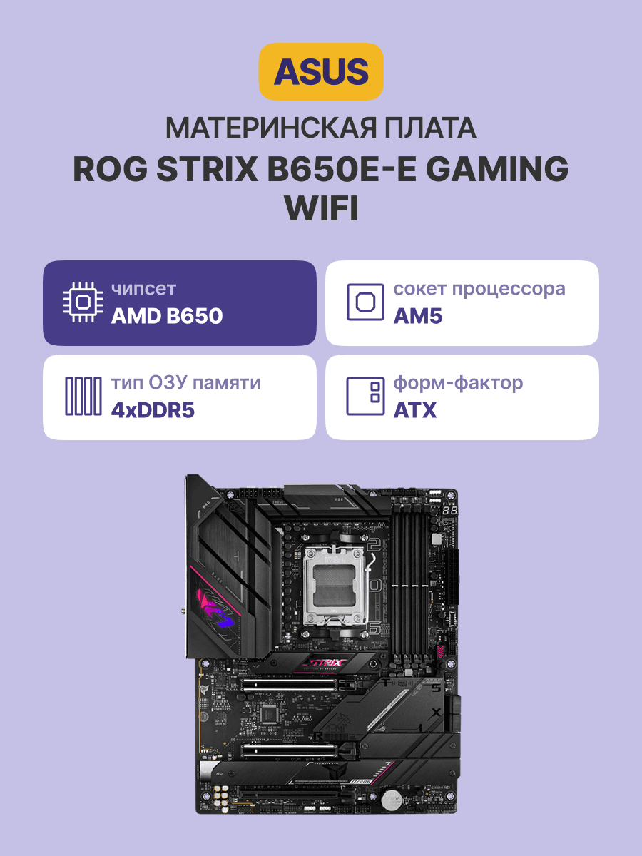 Материнская плата/ ROG STRIX B650E-E GAMING WIFI