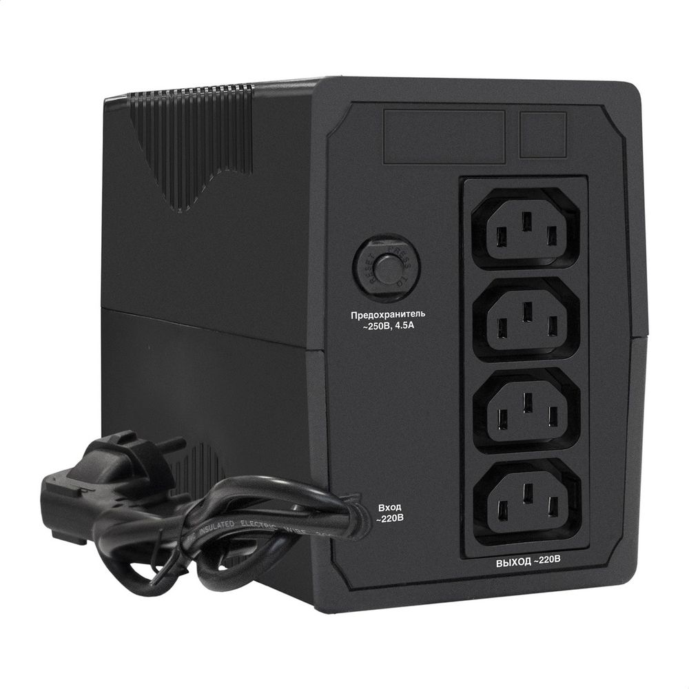 Exegate EP285542RUS ИБП ExeGate Power Back BNB-650.LED.AVR.C13.RJ.USB <650VA/360W, LED, AVR,4*IEC-C13, RJ45/11, USB, Black>
