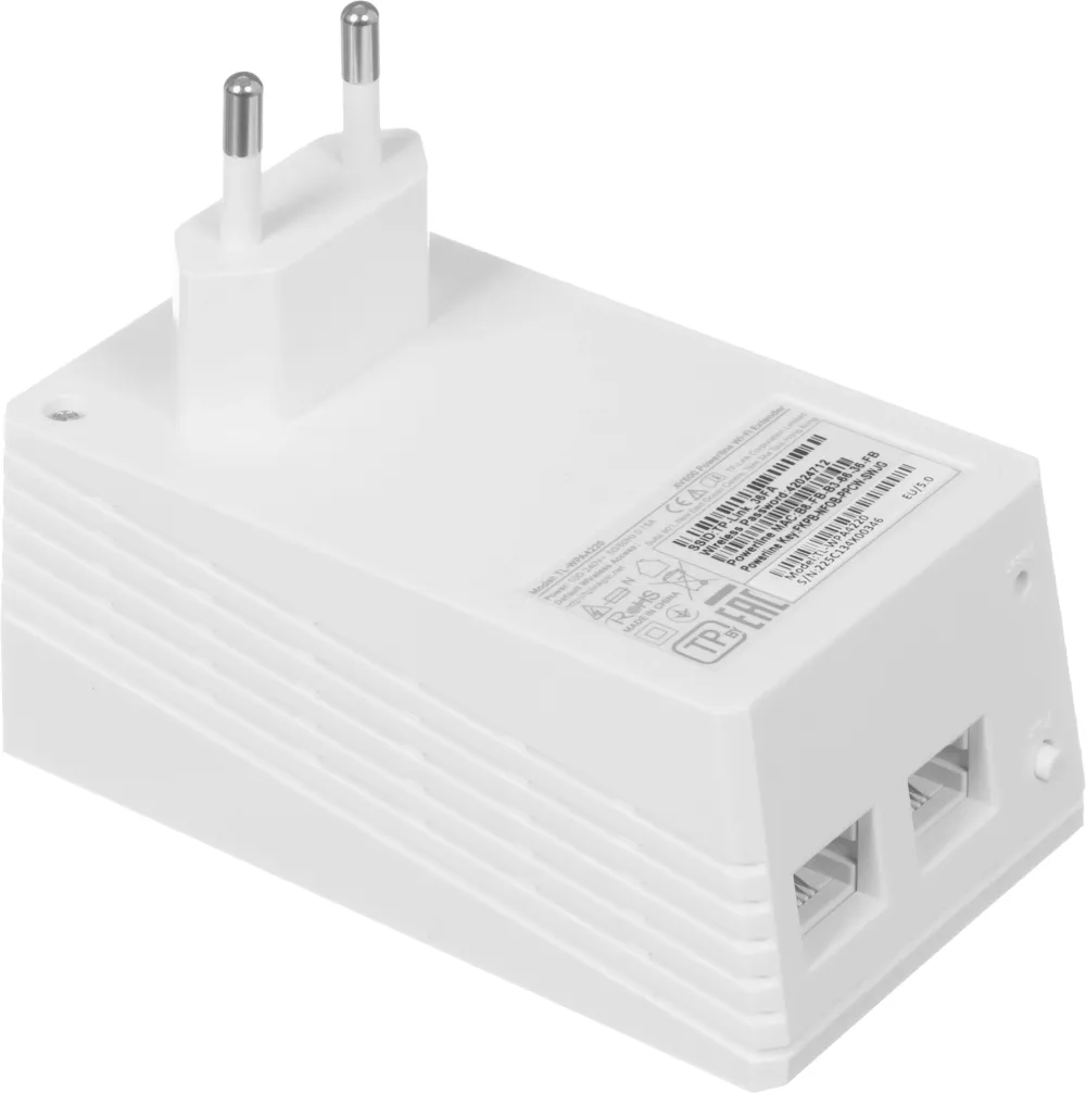 Сетевой адаптер HomePlug AV TP-Link TL-WPA4220 AV600 Fast Ethernet (ант.внутр.)