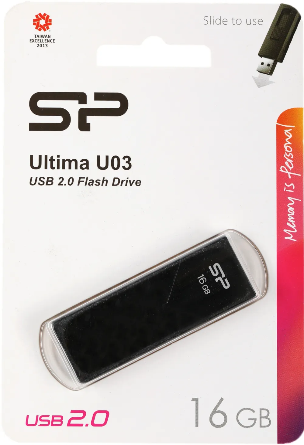 Silicon Power USB Drive 16Gb Ultima U03 SP016GBUF2U03V1K {USB2.0, Black}