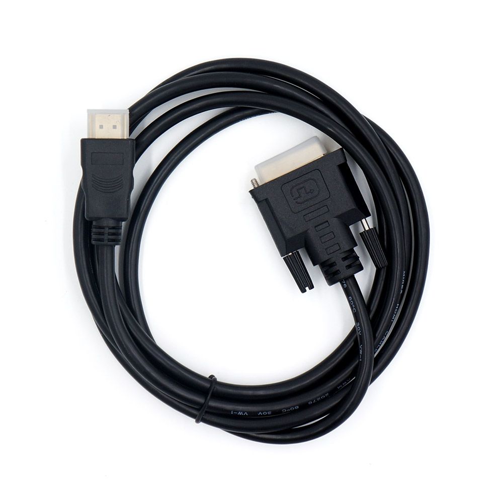 Bion Кабель HDMI-DVI-D 19M/19M, single link, экран, позолоченные контакты, 1.8 м, черный [BXP-CC-HDMI-DVI-018]