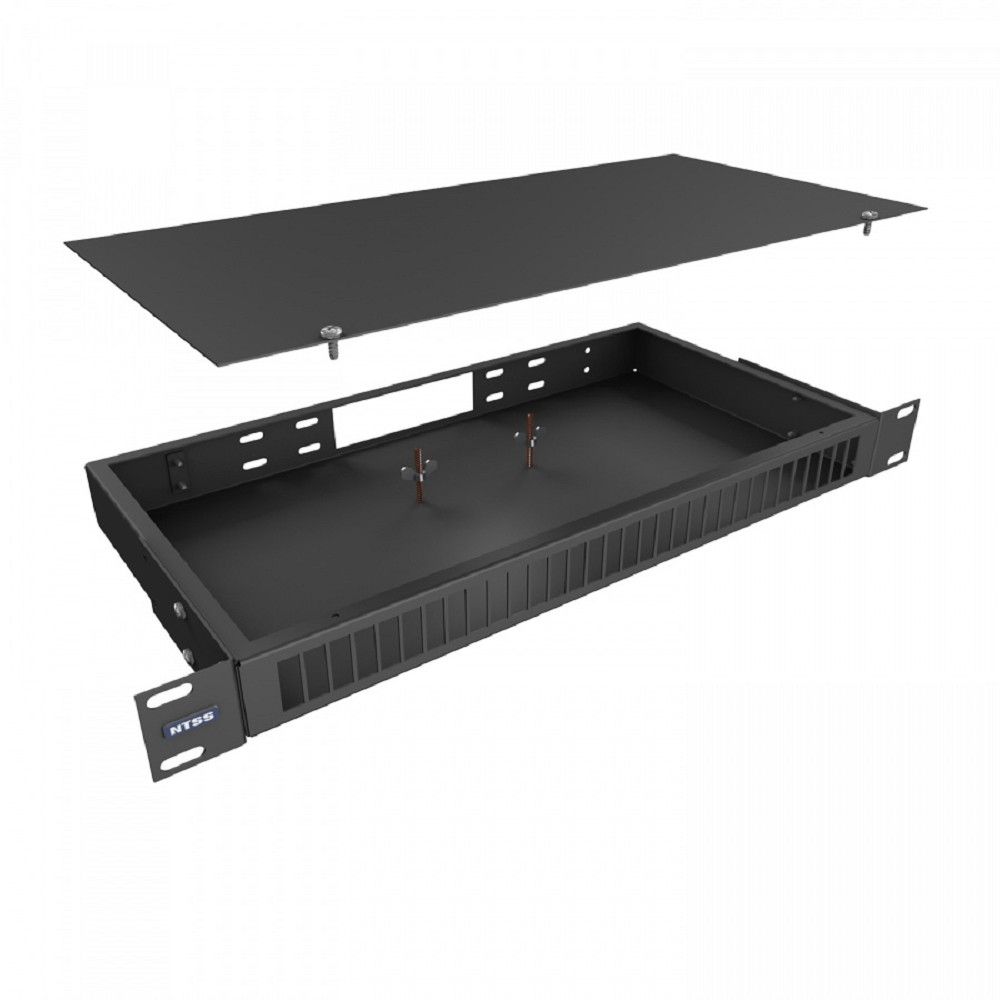 NTSS Кросс NTSS оптический 19'' укомплектованный 1U, 8 портов SC/UPC duplex, 9/125 мкм (сплошная панель, сплайс-кассета, пигтейлы, КДЗС, адаптеры) черный RAL 9005 NTSS-RFOB-1U-8-2SC/U-9-SP1.5G0AY-BL