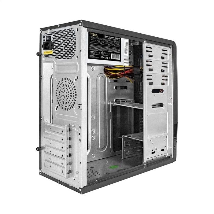 Exegate EX299337RUS Корпус Miditower ExeGate UN-604-UNS350 (ATX, БП UNS350 с вент. 12см, 2*USB+2*USB3.0, аудио, черный)
