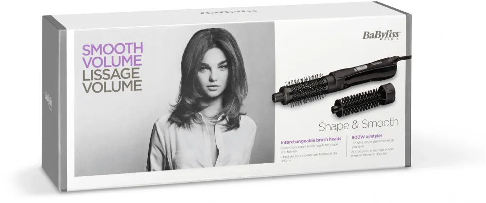 Фен-щетка Babyliss AS82E 800Вт черный