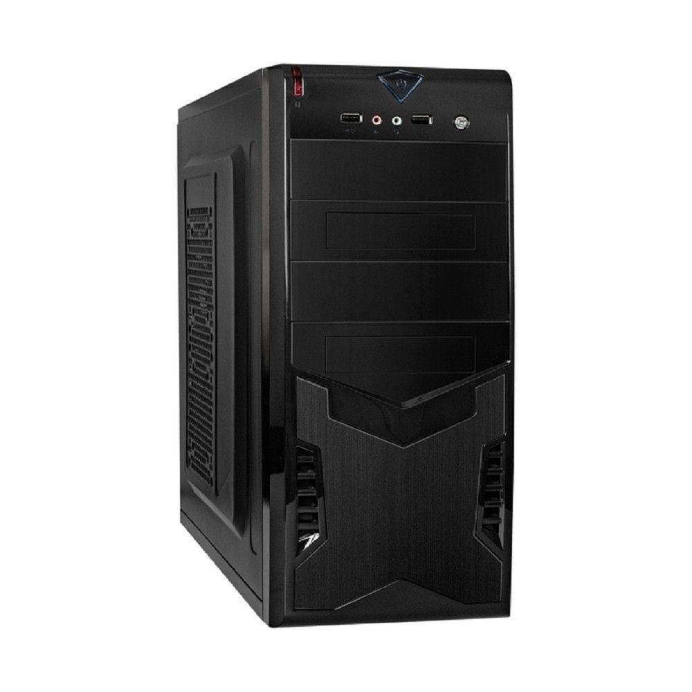 Exegate EX280386RUS Корпус Miditower Exegate CP-604 Black, ATX, <CP350W, 80mm>, 2*USB, Audio