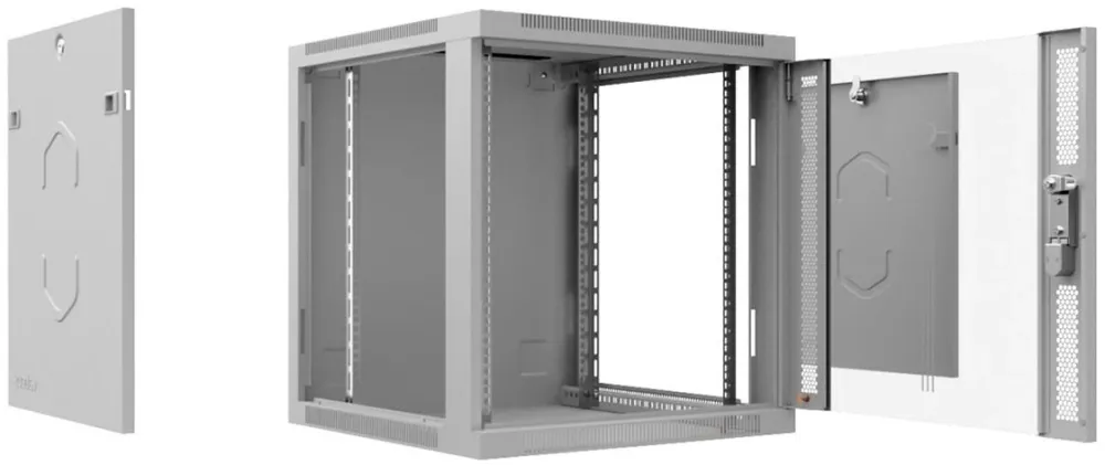 Cabeus SH-05F-9U60/45 Шкаф телекоммуникационный настенный 19" 9U 600x450x501mm (ШхГхВ) дверь стекло