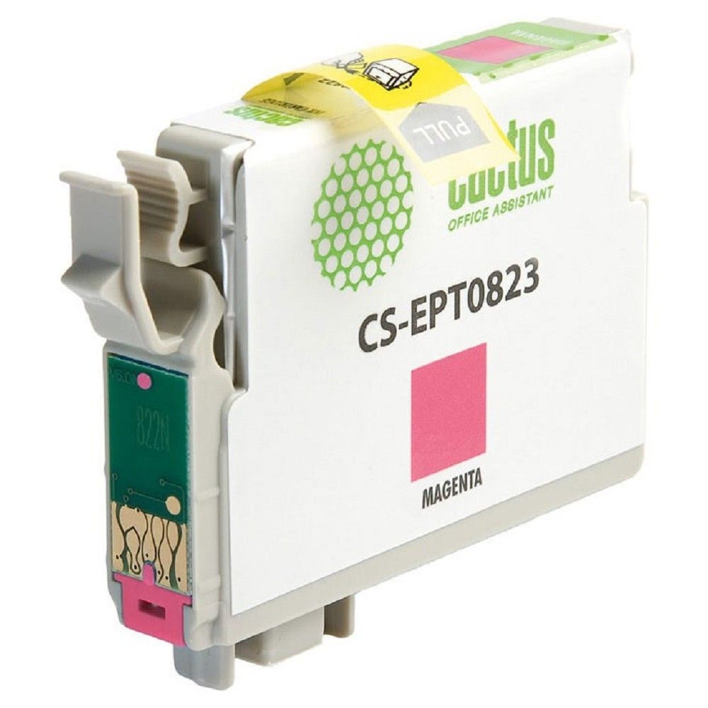 Картридж струйный Cactus CS-EPT0823 T0823 пурпурный (13.8мл) для Epson Stylus Photo R270/290/RX590 с чипом