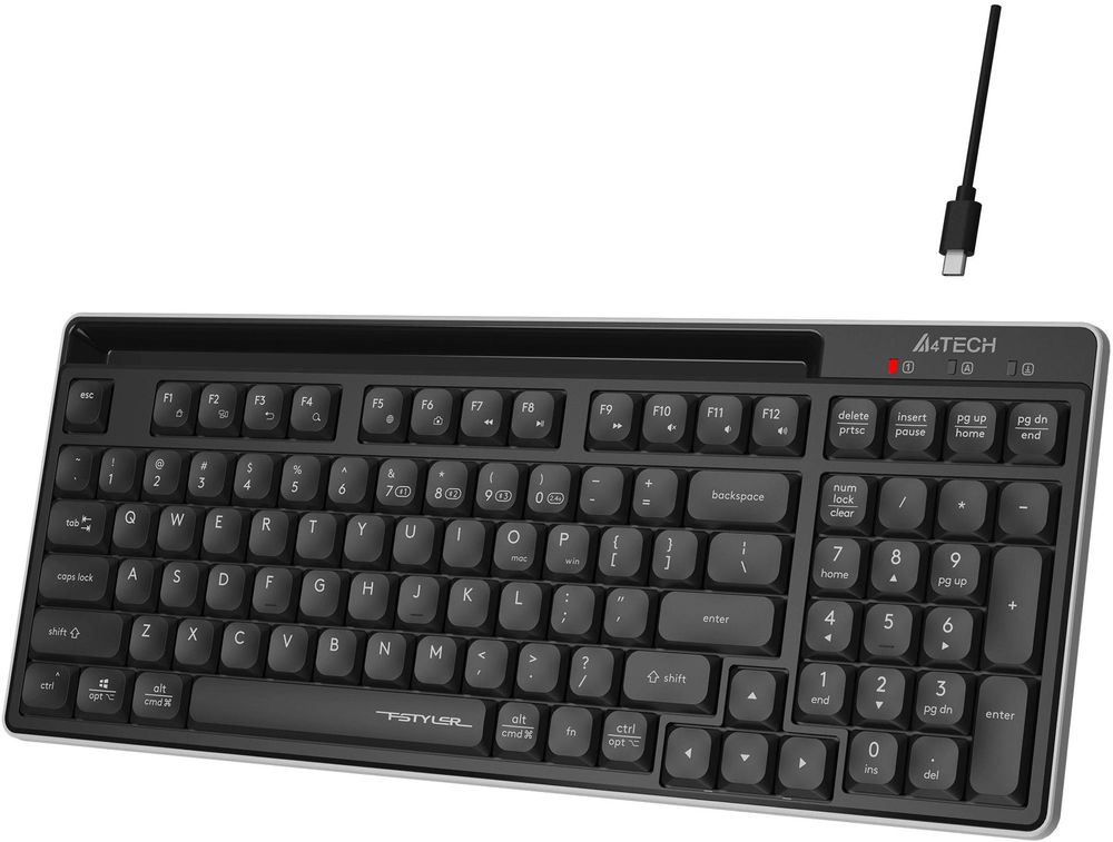 Клавиатура A4Tech FBX70C черный USB беспроводная BT/Radio slim