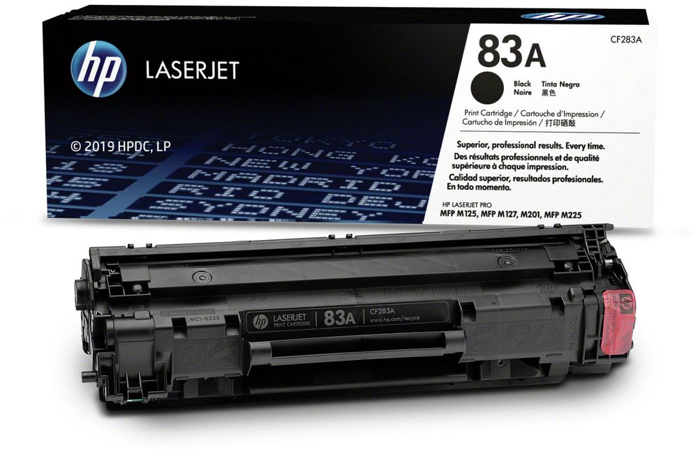 Картридж лазерный HP 83A CF283A черный бар.в компл. (1500стр.) для HP LJ Pro M125nw/M127fw
