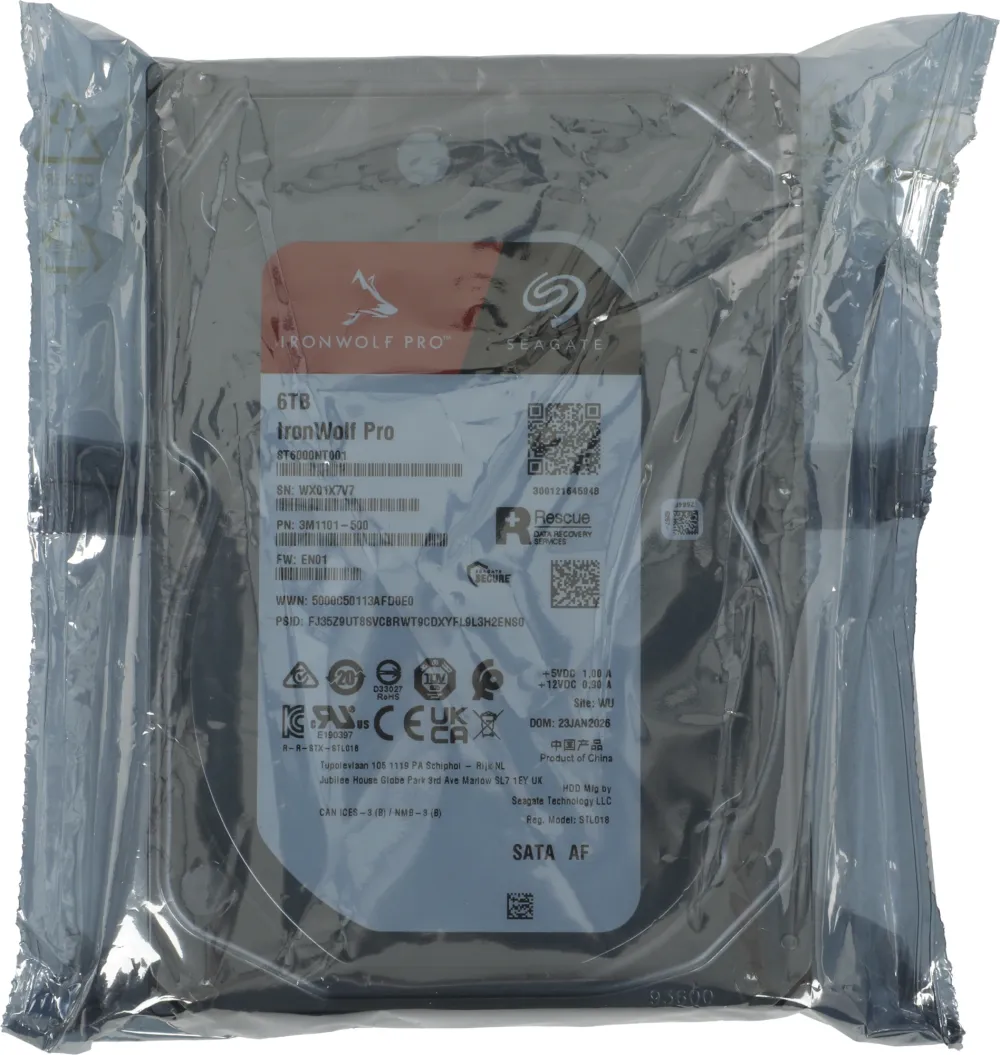 Жесткий диск Seagate SATA-III 6TB ST6000NT001 NAS Ironwolf Pro 512E (7200rpm) 256Mb 3.5"