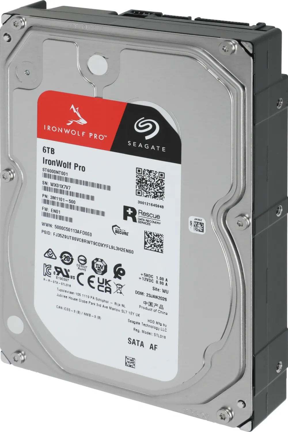 Жесткий диск Seagate SATA-III 6TB ST6000NT001 NAS Ironwolf Pro 512E (7200rpm) 256Mb 3.5"