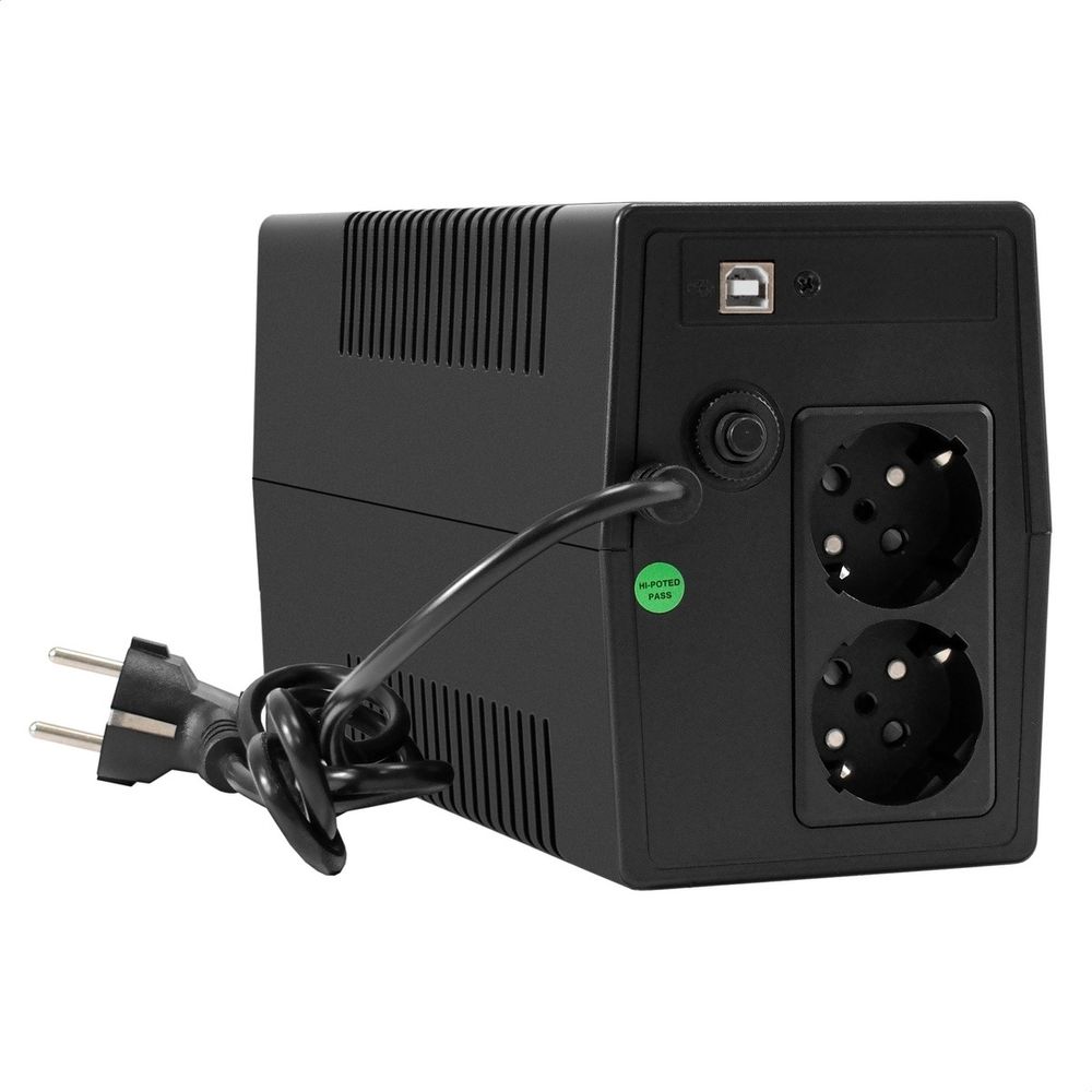 Exegate EX299495RUS ИБП ExeGate Smart LB-500.LCD.AVR.2SH.USB (500VA/300W, LCD, AVR, 2*Schuko, USB, батарея 12V 4.5Ah, Black)