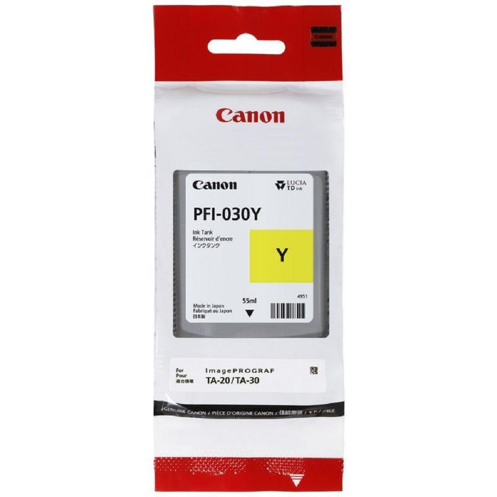 Картридж струйный Canon PFI-030Y 3492C001 желтый (55мл) для Canon imagePROGRAF TA-20, TA-30, TM-240, TM-340.