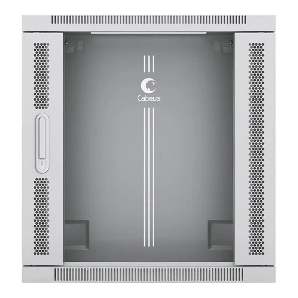 Cabeus SH-05F-18U60/45-R Шкаф телекоммуникационный настенный разобранный 19" 18U 600x450x901mm (ШхГхВ) дверь стекло, цвет серый (RAL 7035)