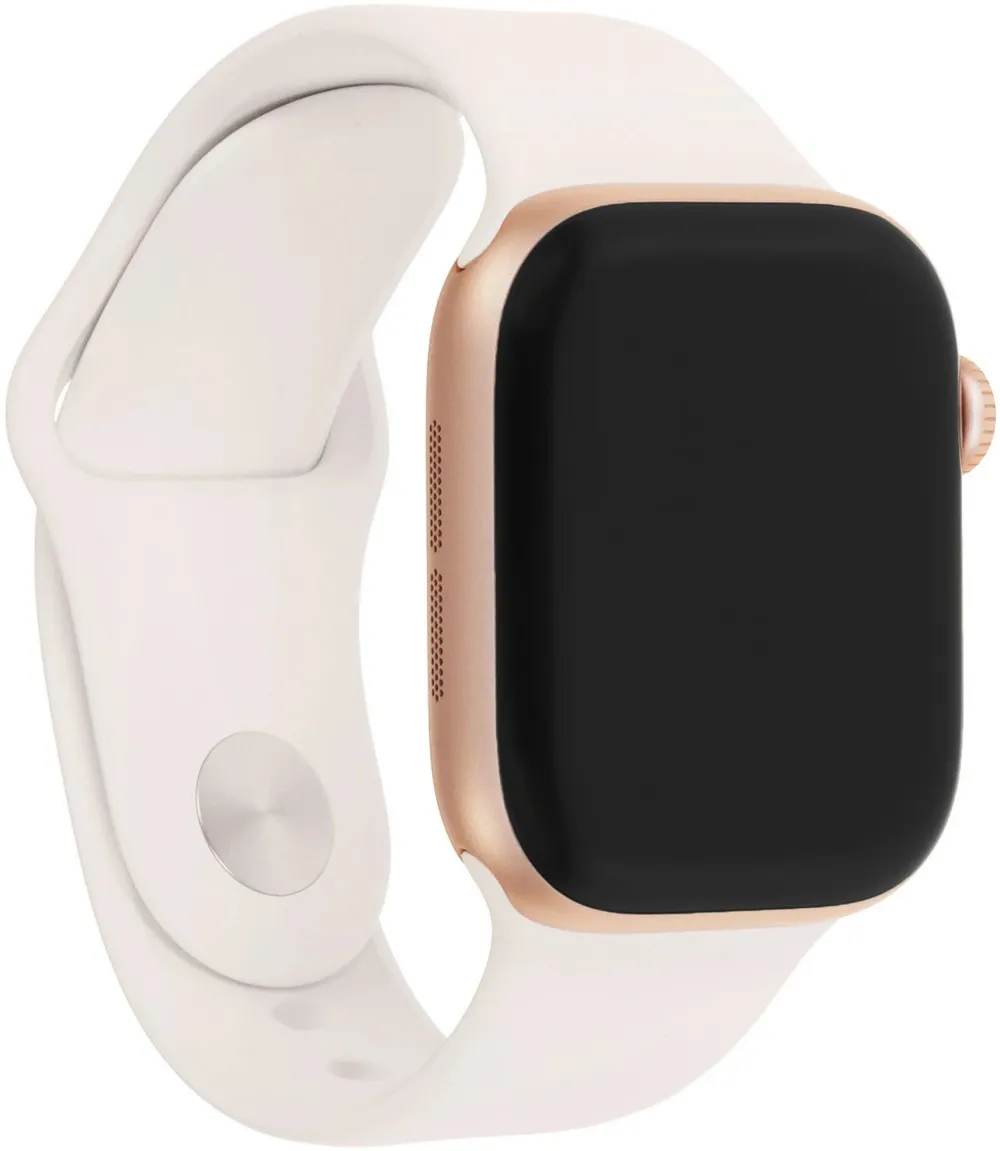 Смарт-часы Apple Watch Series 11 A3333 46мм OLED корп.розовое золото Sport Band рем.белый разм.брасл.:M/L (MEV74ZP/A)
