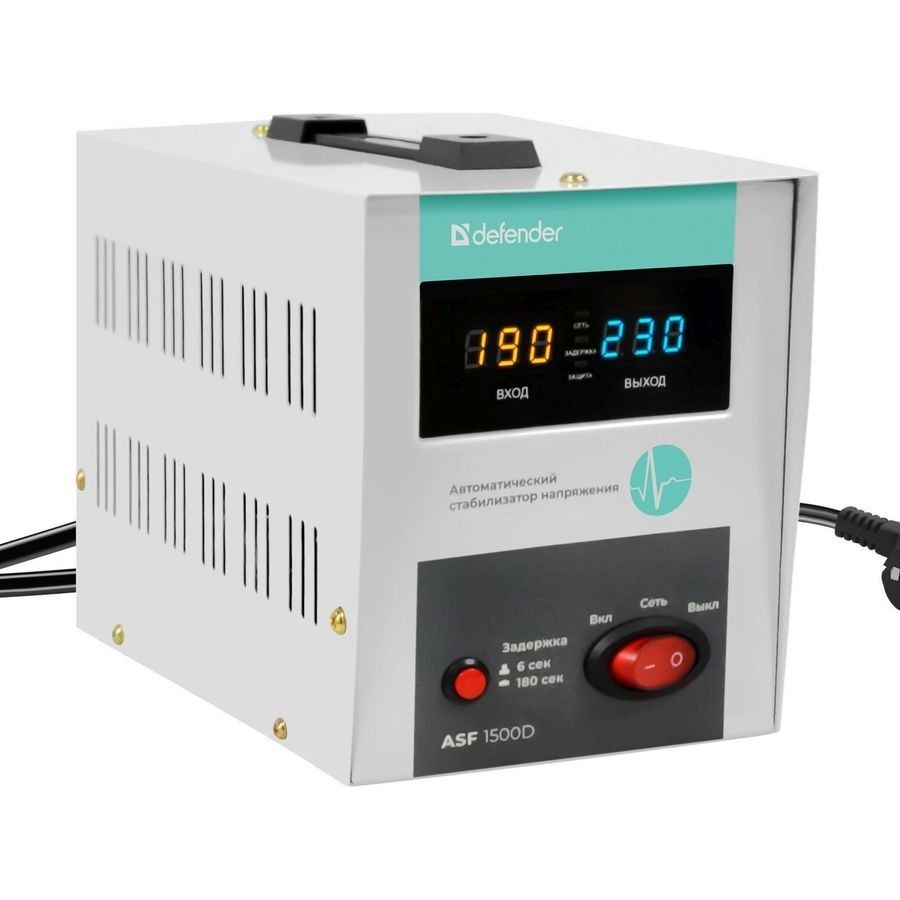 Стабилизатор напряжения Defender ASF 1500D 900Вт 1500ВА белый
