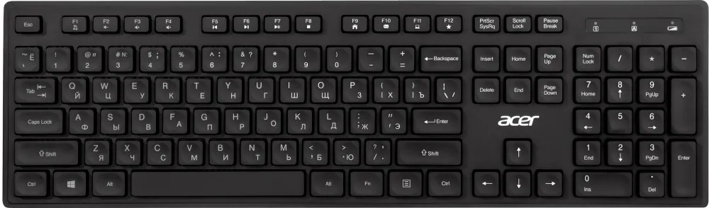 Клавиатура + мышь Acer OCC503 клав:черный мышь:черный USB беспроводная Multimedia (ZL.ACC11.00K)