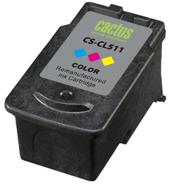 Картридж струйный Cactus CS-CL511 CL-511 многоцветный (12мл) для Canon MP240/MP250/MP260/MP270/MP480/MP490 с чипом