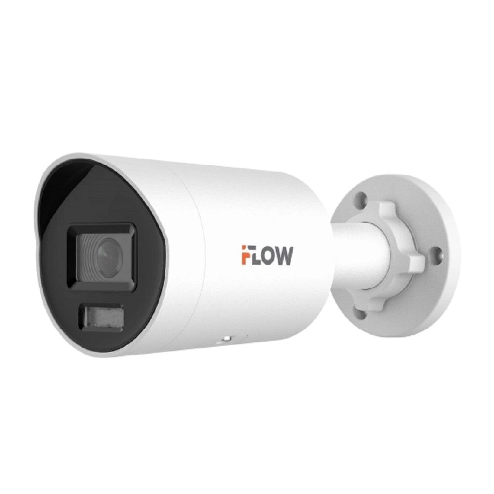 iFLOW F-IC-2186CM(4mm) Value 8Мп уличная цилиндрическая IP-камера с гибридной Smart подсветкой до 40м, технологией BrightVu и SharpSense