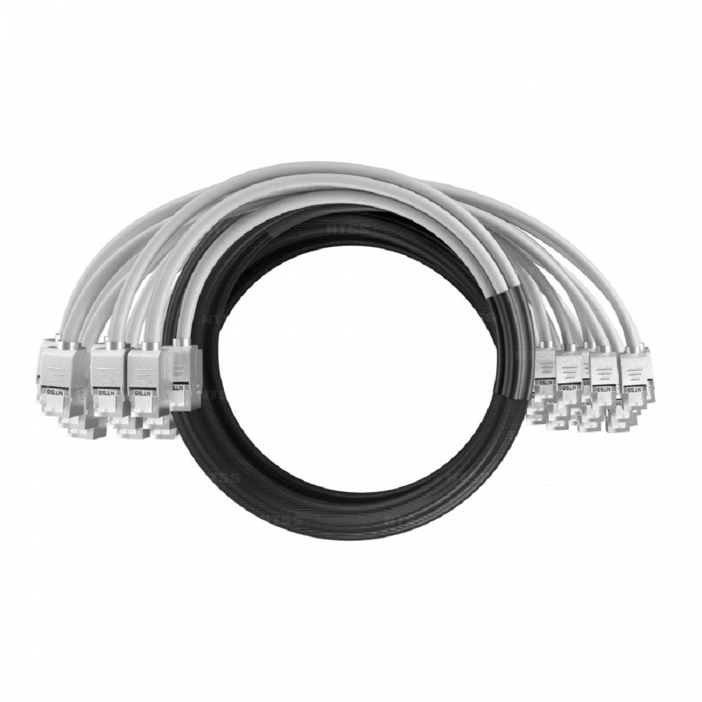 NTSS Кабельная сборка NTSS PREMIUM 24pc, FTP CAT5e, оконцована разъемами KEYSTONE RJ45 FTP CAT5e, заделка в чулке, вывод 0.6м, длина 6м, LSZH, серый NTSS-PC-PM-24-FTP-RJ45KJ-5e-S-0.6-6.0-LSZH-GY