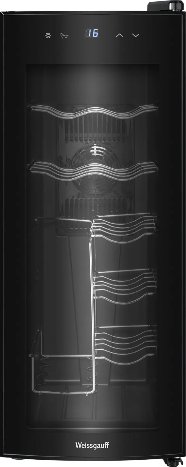 Винный шкаф Weissgauff WWC-12 Bottle 1-нокамерн. черный