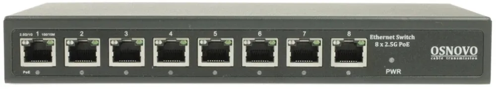 Коммутатор Osnovo SW-8D-1 (L2) 8x2.5Гбит/с 120W неуправляемый