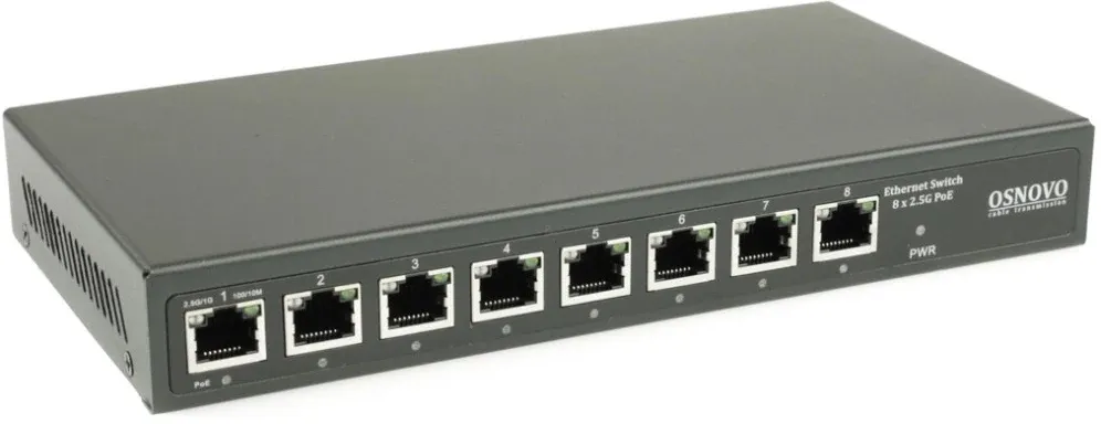 Коммутатор Osnovo SW-8D-1 (L2) 8x2.5Гбит/с 120W неуправляемый