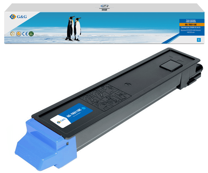 Картридж G&G toner-cartridge для Kyocera ECOSYS M8130cidn/M8124cidn TK-8110C 1T02P3CAX0 6 000 стр. голубой гарантия 36 мес.