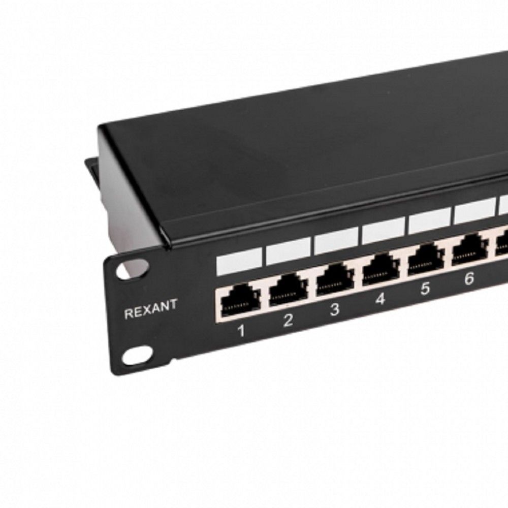 Rexant (02-0054) Панель коммутационная наборная 19", 1U, 24 порта, STP PRO