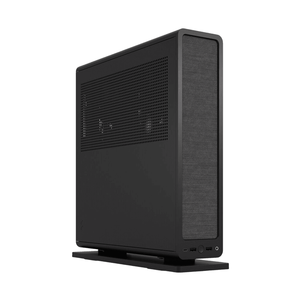 Корпус без блока питания/ Case Fractal Design Ridge, 2x140mm, 2xUSB-A 3.2 + 1xUSB 3.2 Type-C, SFX PSU Support, mITX Black