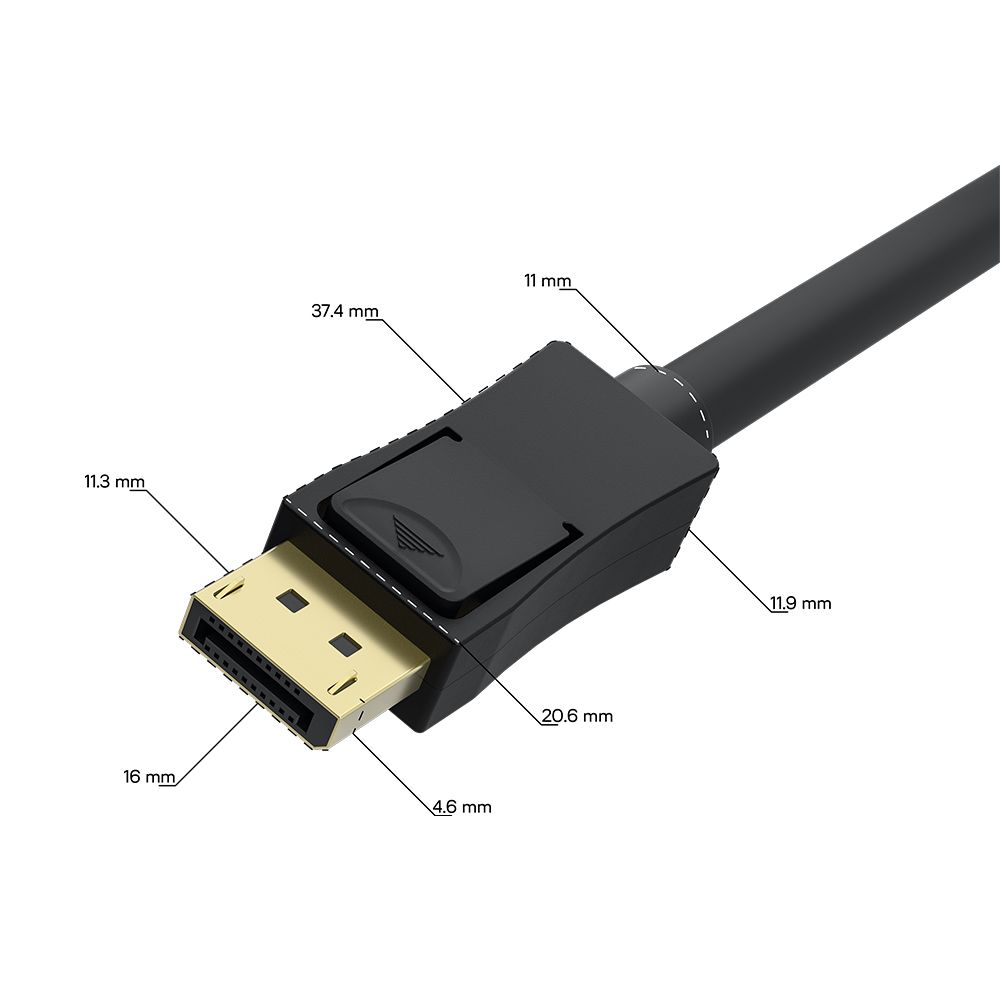GCR PRO Кабель-переходник PROF 5.0m DisplayPort > HDMI, M/M, Ultra HD 4K, 60Hz, черный, медь, 3Х экран с армированием
