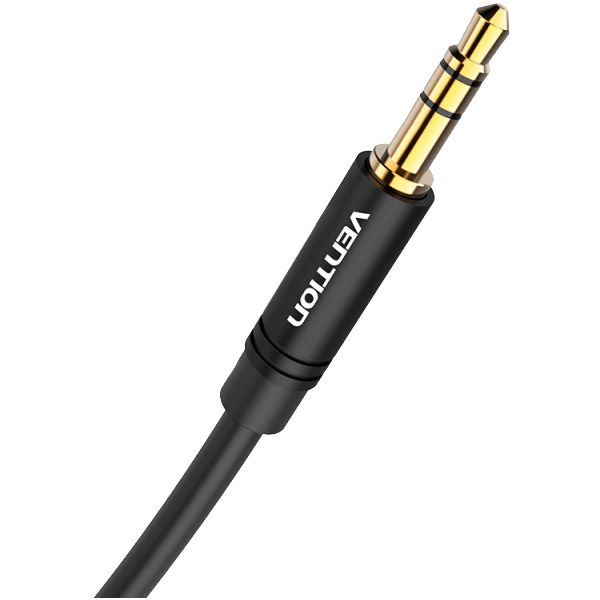Кабель Vention аудио Jack 3,5 mm M/Jack 3,5 mm M угол 90 - 0.5м Черный