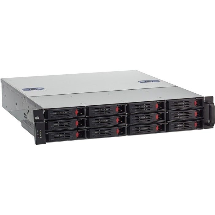 Exegate EX294273RUS Серверная платформа ExeGate Pro 2U550-HS12 <RM 19", высота 2U, глубина 550, Redundant БП 2x1000W, 12xHotSwap, USB>