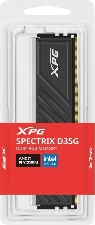 Память DDR4 8GB 3200MHz A-Data AX4U32008G16A-SBKD35G XPG Spectrix D35G RGB RTL Gaming PC4-25600 CL16 DIMM 288-pin 1.35В dual rank с радиатором Ret