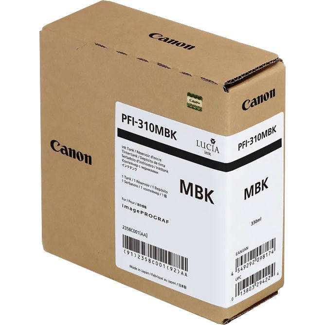 Картридж струйный Canon PFI-310 MBK 2358C001 черный матовый (330мл) для Canon TX-2000/3000/4000