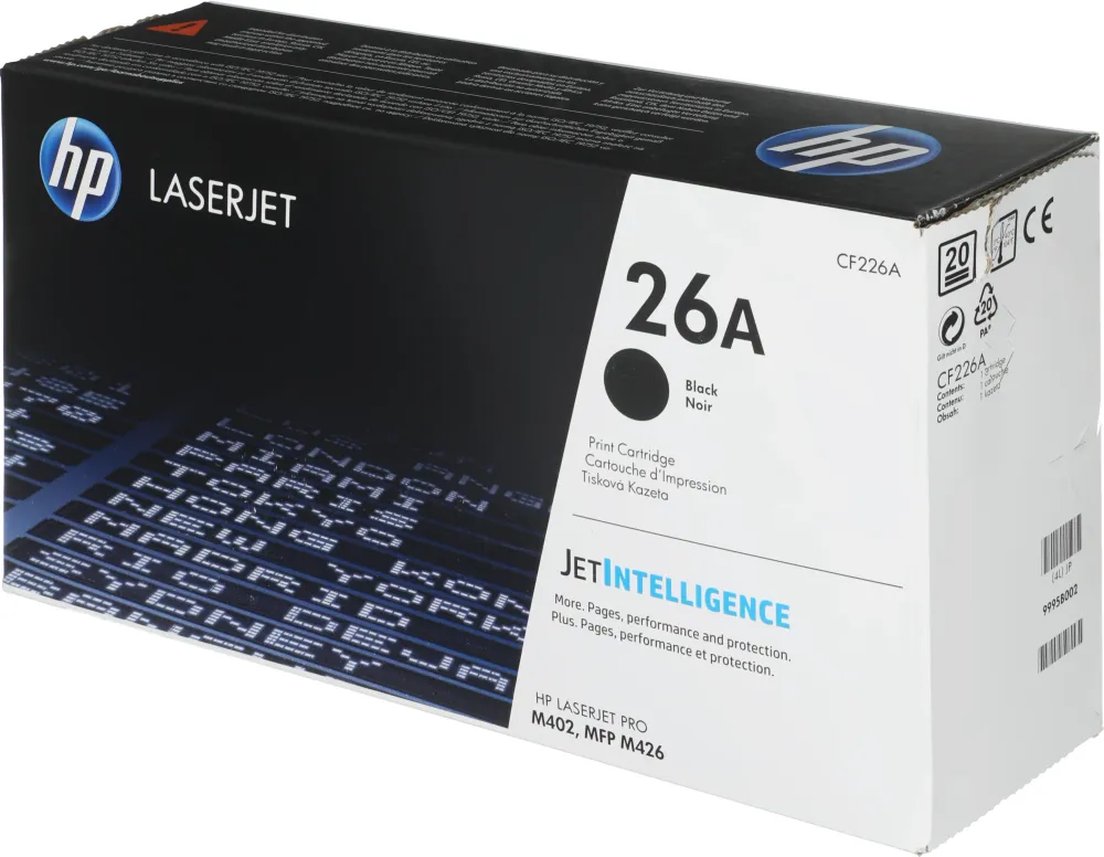 Картридж лазерный HP 26A CF226A черный бар.в компл. (3100стр.) для HP LJ Pro M402/M426