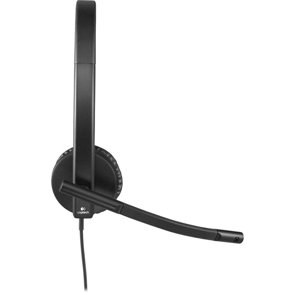 Наушники с микрофоном Logitech H570e черный 1.9м накладные USB оголовье (981-000575)