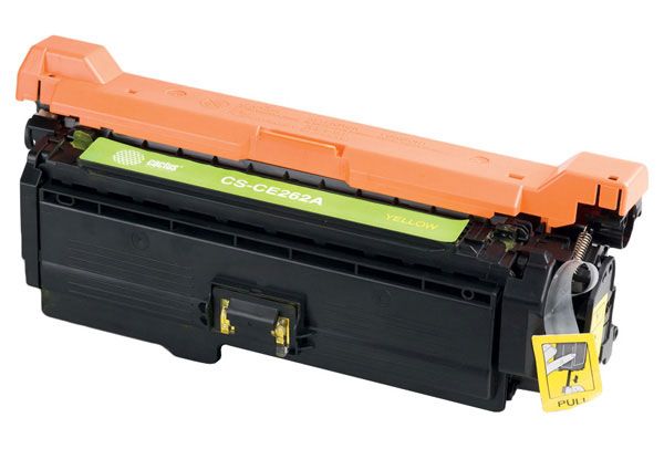 Картридж лазерный Cactus CS-CE262A CE262A желтый (11000стр.) для HP LJ CP4025/CP4525/CM4540 с чипом