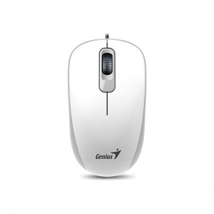 Genius Мышь DX-110 White { оптическая, 1000 dpi, 3 кнопки+колесо прокрутки, провод 1,5 м, USB } [31010009401/31010116102]
