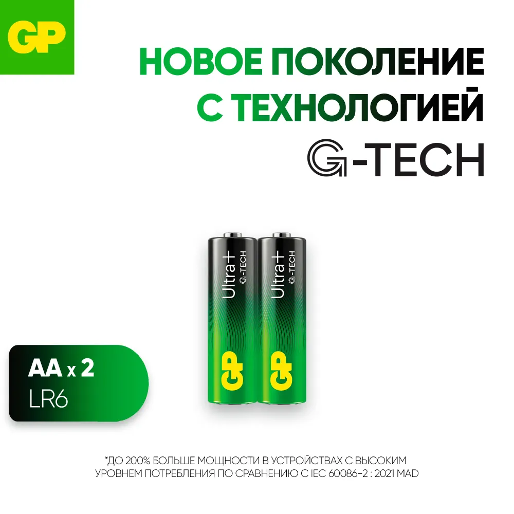 GP 15AUPA21-2CRSB2_ 20/160 G-tech GP Ultra Plus (2 шт.в блистре)