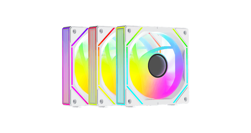 Вентилятор для корпуса Ocypus Gamma F12 UNI WH ARGB 3 IN 1, 3x120x120x25mm, 4-PIN PWM, 800-1800 RPM, 31 DBA MAX, HYDRO BEARING