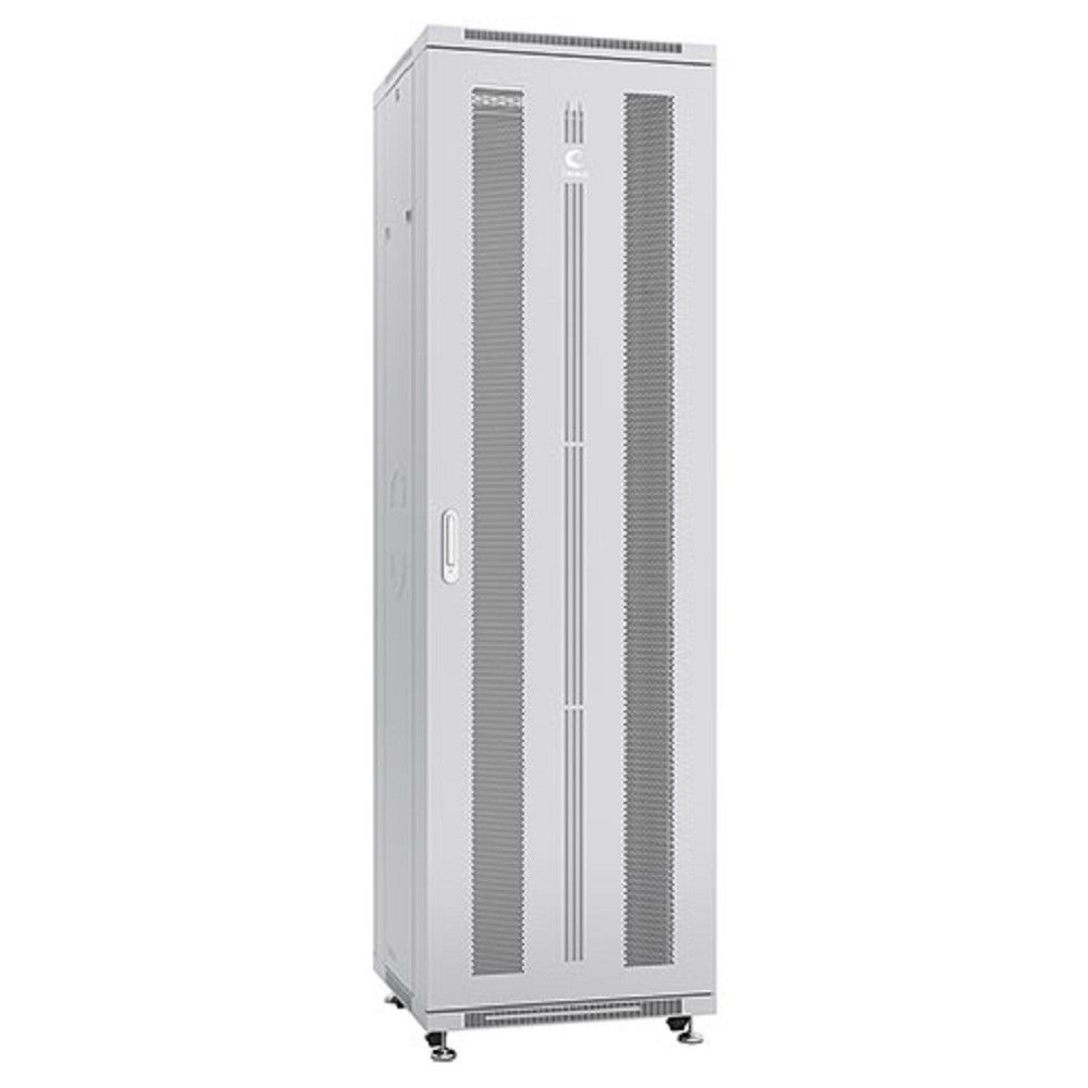 Cabeus ND-05C-42U60/100 Шкаф монтажный телекоммуникационный 19" напольный для распределительного и серверного оборудования 42U 600x1000x2055mm (ШхГхВ) передняя и задняя перфорированные двери, ручка с